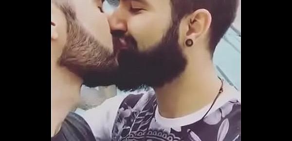  Passionate gays kissing & romantic fuck